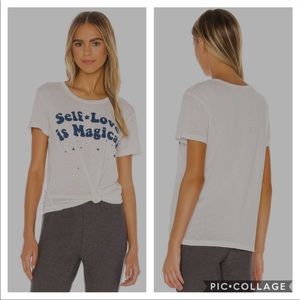 CHASER Self Love is Magical Cream Shirt Small NWT